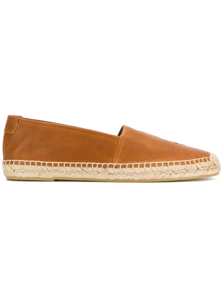 Saint Laurent Monogram Espadrilles - Brown
