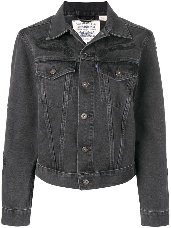 Levi's: Made & Crafted Boyfriend Trucker Denim Jacket - Black