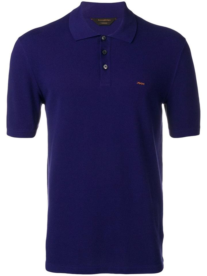 Ermenegildo Zegna Xxx Short-sleeve Polo Top - Purple