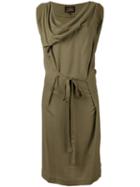 Vivienne Westwood Anglomania Ruffled Neck Mid-length Dress, Women's, Size: 40, Green, Viscose/wool