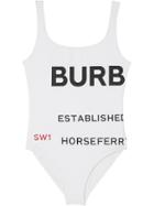 Burberry Horseferry Print Swimsuit - White
