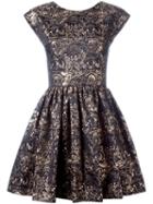 Kenzo Eye Jacquard Structured Dress, Women's, Size: 34, Black, Polyester/metallized Polyester