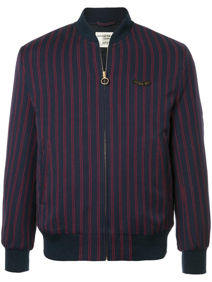 Kent & Curwen Striped Bomber Jacket - Blue