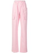 Cédric Charlier Double Pocket Long Trousers - Pink & Purple
