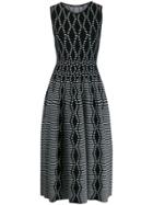 Antonino Valenti Embroidered Midi Dress - Black