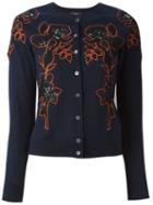 Paul Smith Black Label Flower Embroidered Cardigan