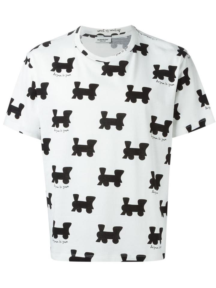 Au Jour Le Jour Train Print T-shirt