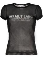 Helmut Lang Crew Neck Tshirt Mesh - Black