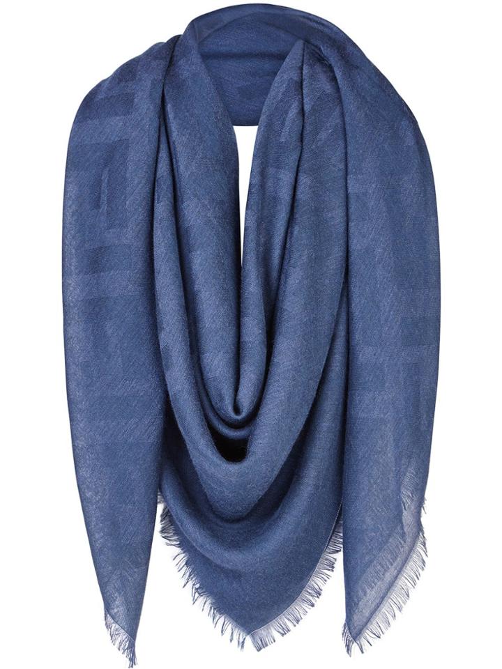 Fendi Ff Monogram Shawl - Blue