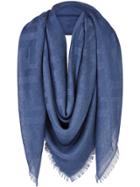 Fendi Ff Monogram Shawl - Blue