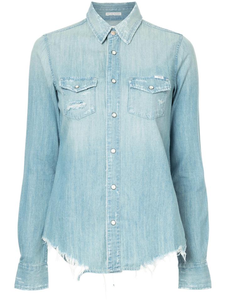 Mother Honey Chew Denim Shirt - Blue