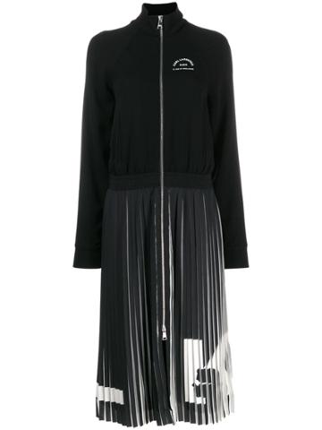 Karl Lagerfeld Rue St Guillaume Pleated Dress - Black