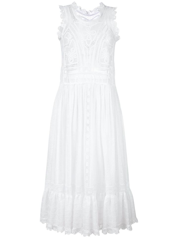 Valentino Sangallo Midi Dress - White
