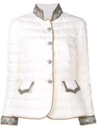 Ermanno Scervino Embellished Puffer Jacket - White