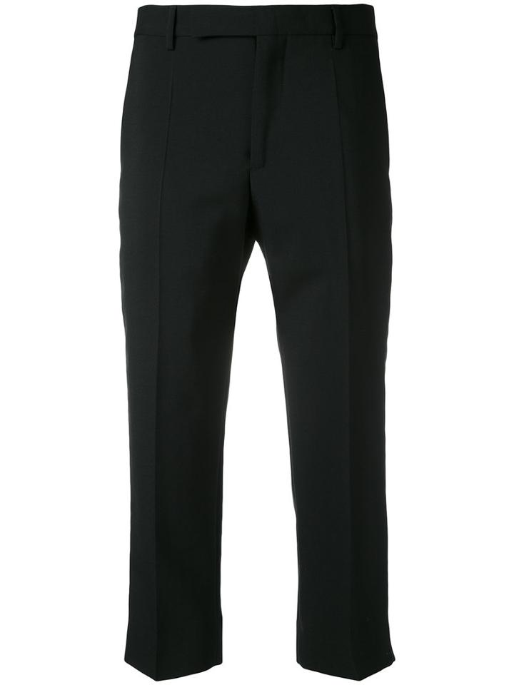 Maison Margiela - Cropped Tailored Trousers - Women - Mohair/wool - 42, Black, Mohair/wool