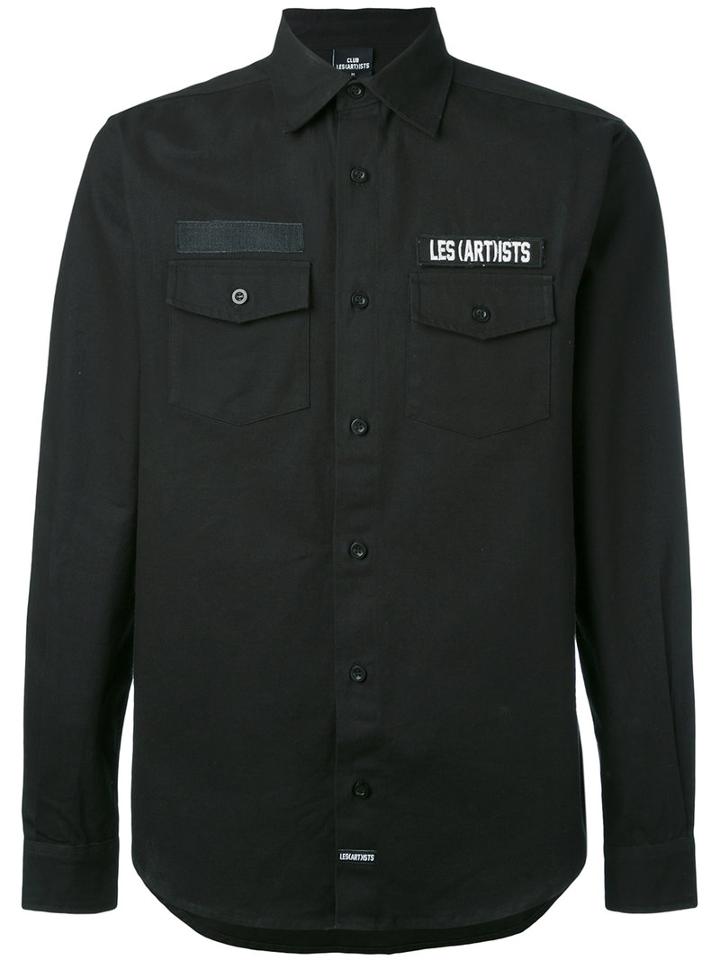 Les (art)ists - Patch Shirt - Men - Cotton - L, Black, Cotton