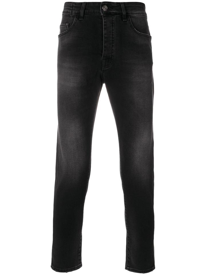 Low Brand Faded Skinny Jeans - Black