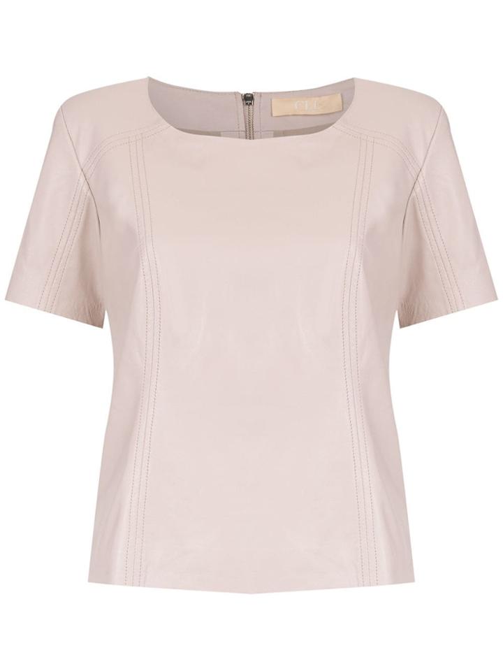 Clé Leather Eliot Blouse - Pink