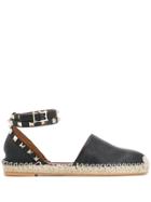 Valentino Valentino Garavani Rockstud Double Flat Espadrilles - Black