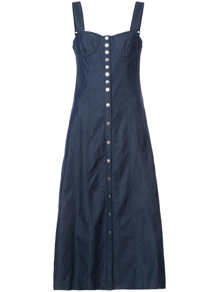 Tibi - Denim Twill Dress - Women - Cotton - 4, Blue, Cotton