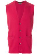 N.peal Classic Buttoned Waistcoat - Red