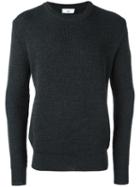 Ami Alexandre Mattiussi Crew Neck Sweater, Men's, Size: Medium, Grey, Wool