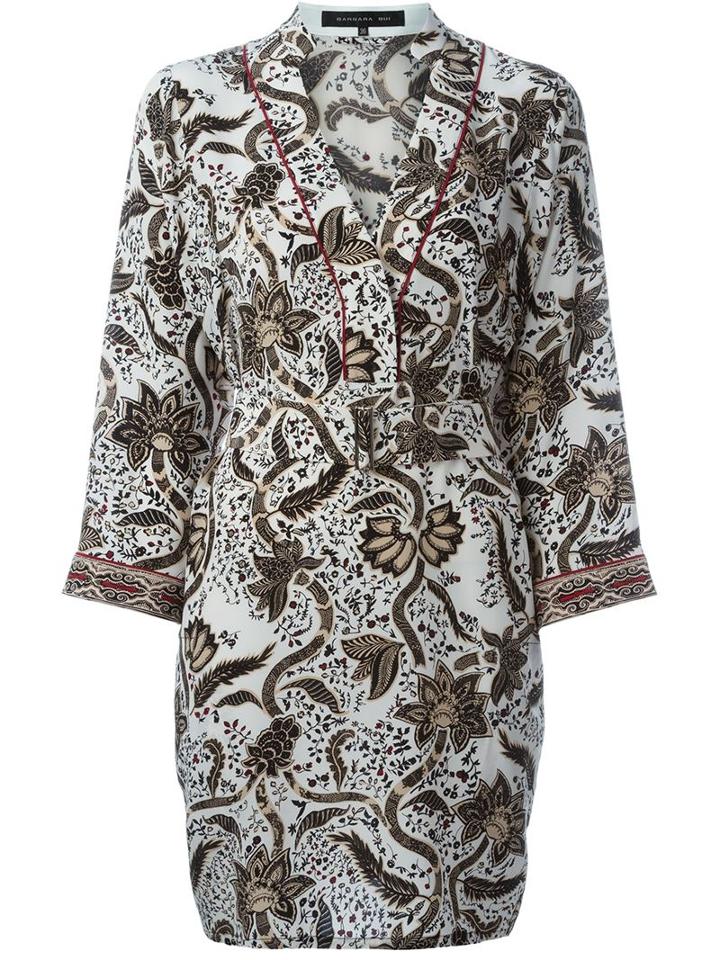 Barbara Bui Belted Floral Print Dress