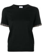 Salvatore Ferragamo Contrast-hem T-shirt - Black
