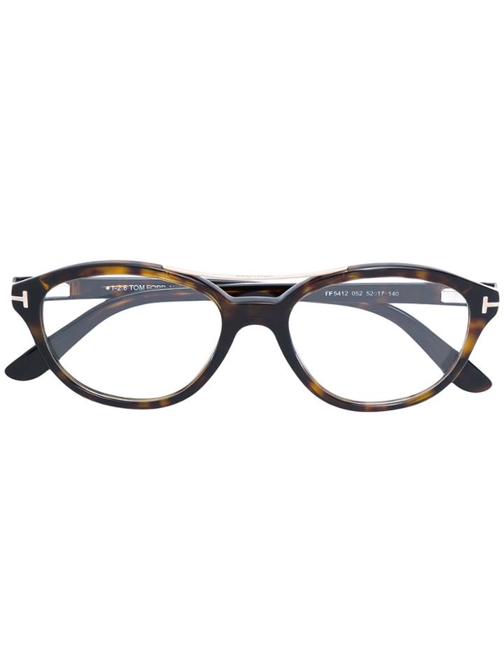 Tom Ford Eyewear Round-frame Glasses - Brown