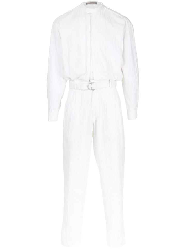 Issey Miyake Vintage Longsleeved Belted Jumpsuit - White