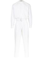 Issey Miyake Vintage Longsleeved Belted Jumpsuit - White