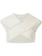Kiko Kostadinov Crisscross Cropped Top - Brown