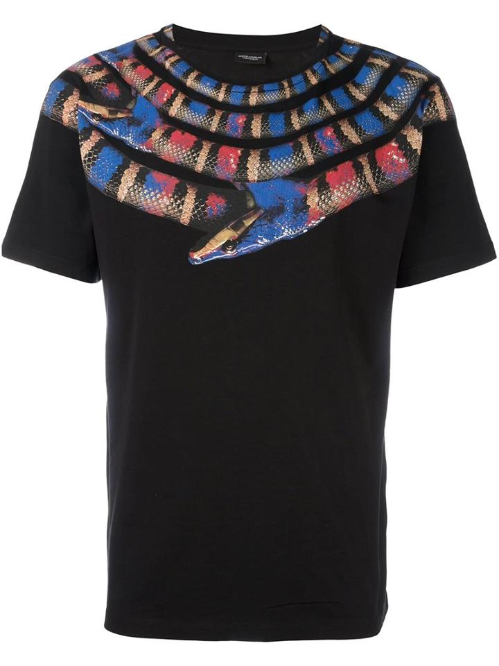 Marcelo Burlon County Of Milan 'colorados' T-shirt, Men's, Size: Large, Black, Cotton