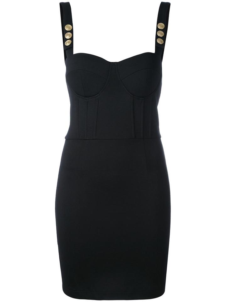 Pierre Balmain - Bodycon Mini Dress - Women - Polyester/spandex/elastane/viscose - 38, Black, Polyester/spandex/elastane/viscose