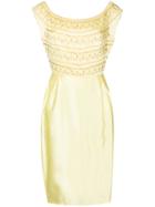 William Vintage Beaded Cocktail Dress - Yellow & Orange