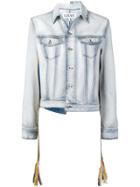 Loewe Asymmetric Denim Jacket - Blue