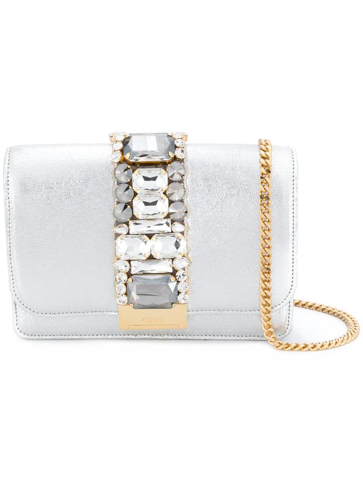 Gedebe Embellished Clicky Shoulder Bag - Metallic