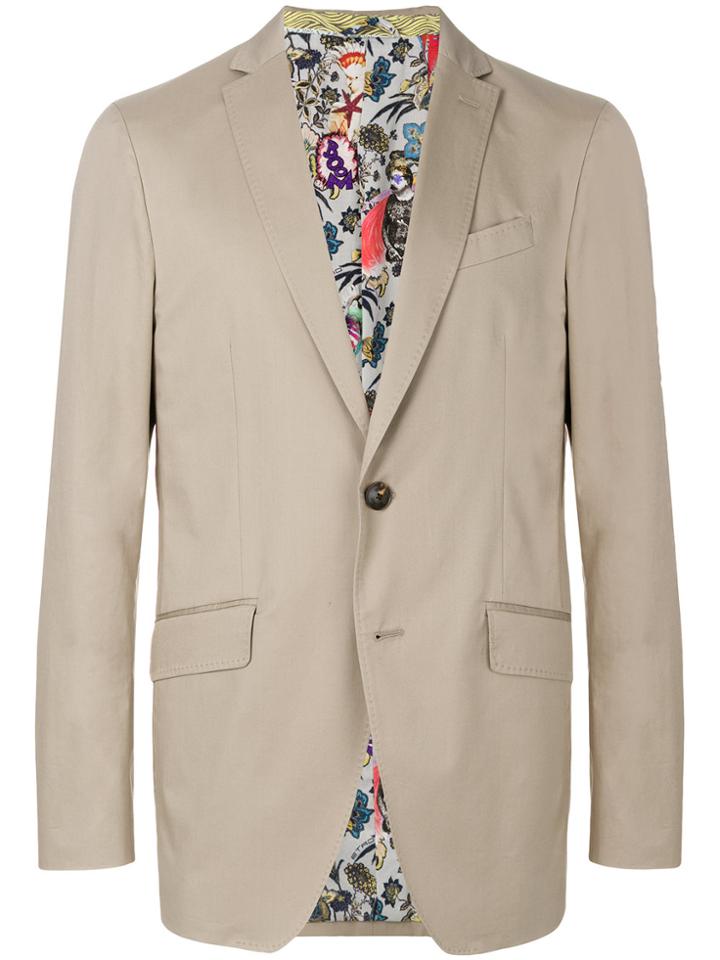 Etro Print Lined Blazer - Brown