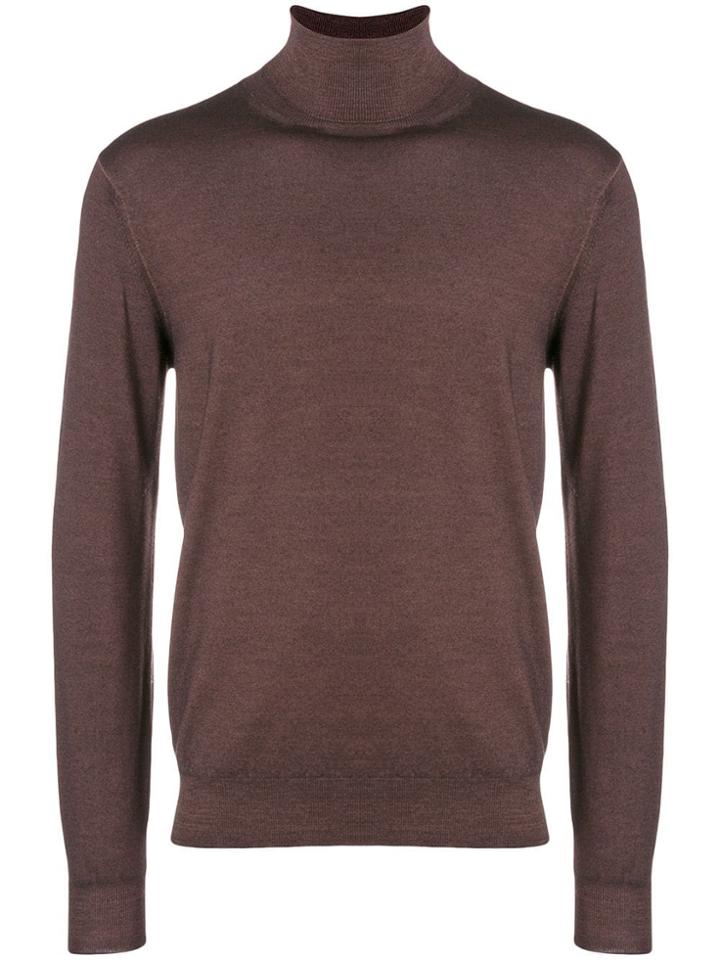 Dell'oglio Roll Neck Sweater - Brown