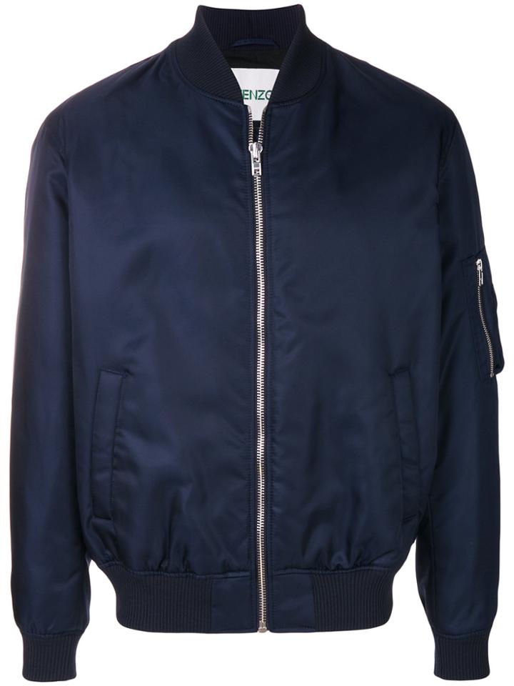 Kenzo Cropped Bomber Jacket - Blue
