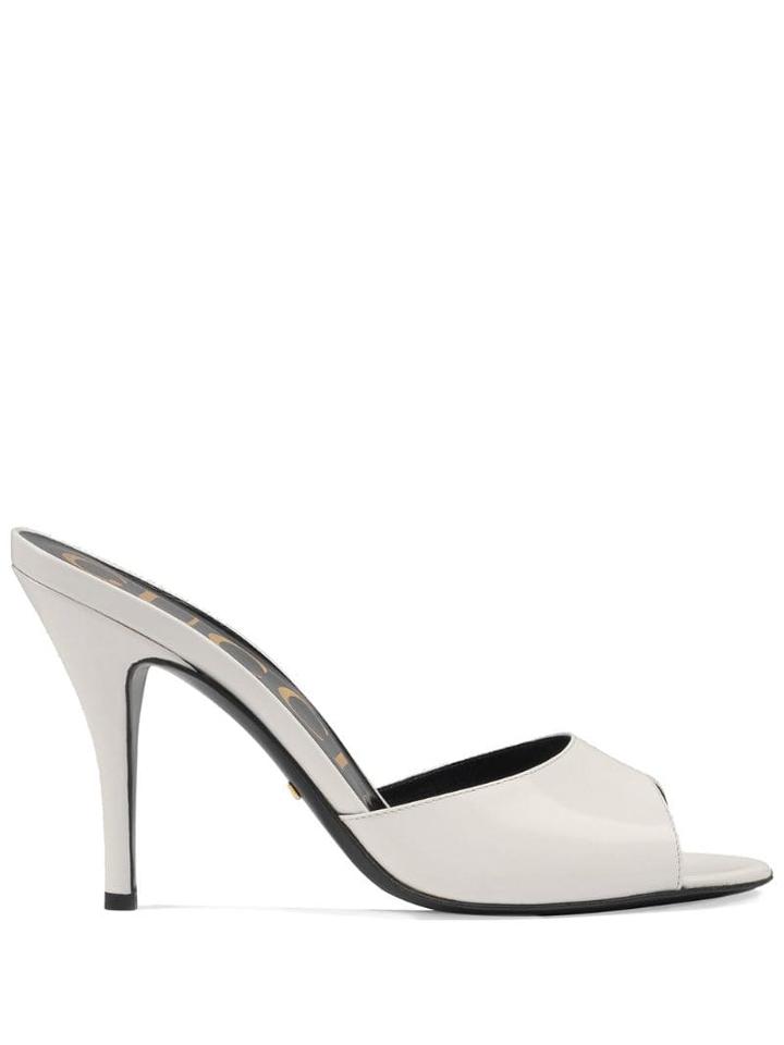 Gucci Slip-on Stiletto Sandals - White