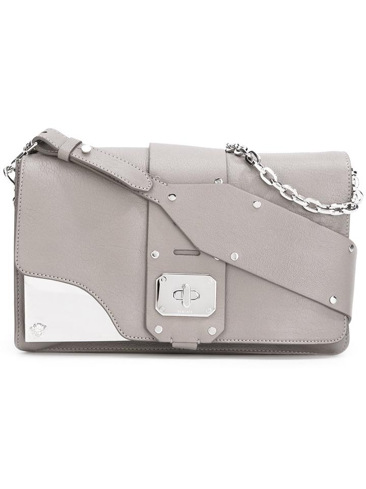 Versace - Stardust Shoulder Bag - Women - Leather/wool - One Size, Women's, Nude/neutrals, Leather/wool