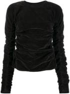 Lemaire Ruched Long Sleeve Top - Grey