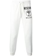 Moschino Logo Trackpants, Men's, Size: Large, White, Cotton