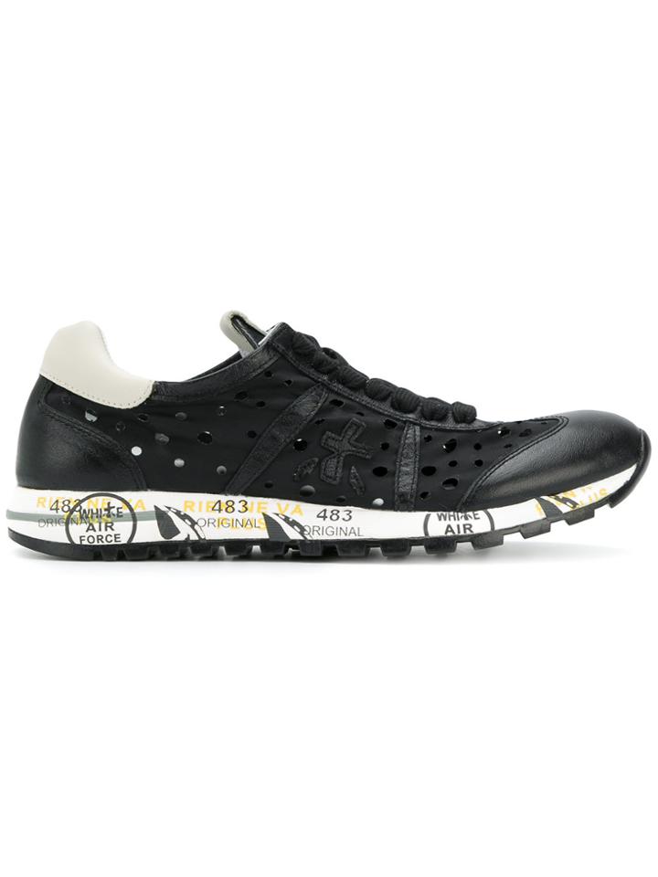 White Premiata Lucy Sneakers - Black