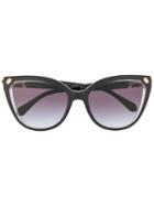 Bulgari Serpenti Enamel Crystal Sunglasses - Black