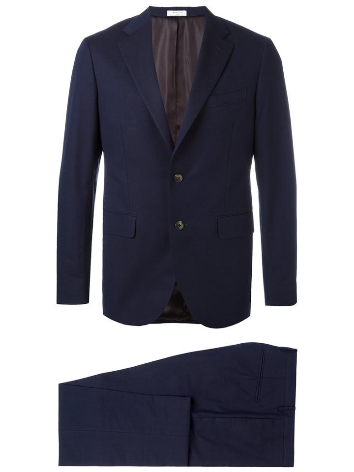 Boglioli Two Piece Suit, Men's, Size: 52, Blue, Cotton/acetate/cupro