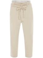 Jw Anderson Drawstring Double Front Flap Trousers - Neutrals