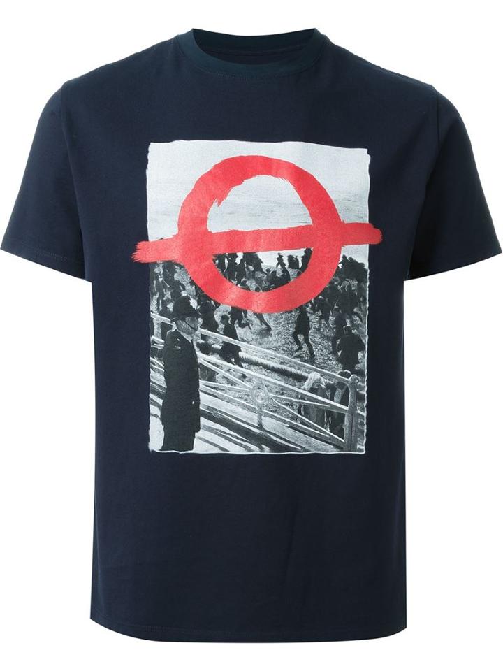 Roundel London Beach Riot T-shirt, Men's, Size: M, Blue, Cotton
