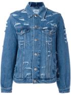Forte Couture Saint Phillip Distressed Denim Jacket, Women's, Size: Xs, Blue, Cotton/polyester/adansonia Digitata Oil